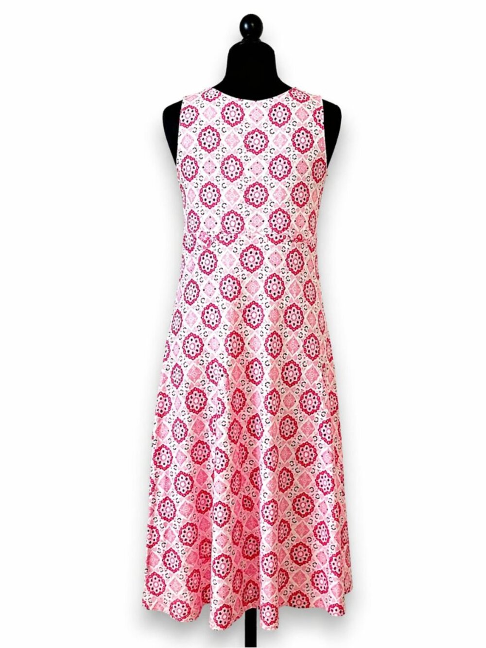 Talbots Pink Floral Medallion Sleeveless Maxi Dress - Picture 3 of 4
